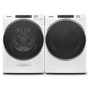 Whirlpool 27 in. 5.0 cu. ft. Stackable Front Load Washer with Sanitize Cycle, Steam Wash & Load-&-Go XL Dispenser - White, , hires