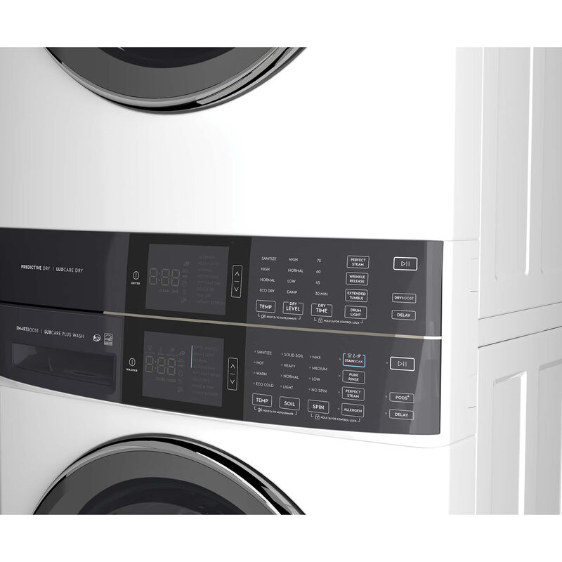 Electrolux 27 in. 4.5 cu. ft. Gas Front Load Laundry Center with LuxCare Dry, Optic Whites Cycle, Sensor Dry, Sanitize & Perfect Steam Cycle - White, White, hires