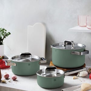 ZWILLING Pure 8-pc Stainless Steel Cookware Set - Green, Green, hires