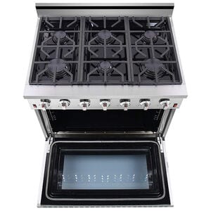 NXR 36 in. 5.5 cu. ft. Standard Convection Gas Range with 6 Sealed Burners - Stainless Steel, , hires