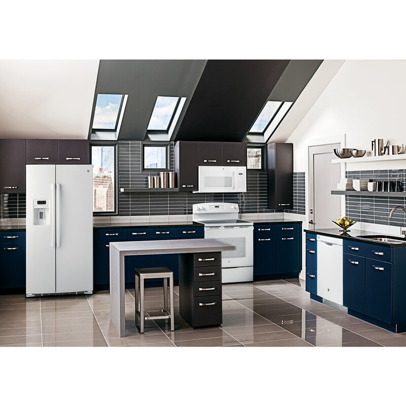 GE 30 in. 1.6 cu. ft. 1000W Over-the-Range Microwave with 300 CFM - White, White, hires