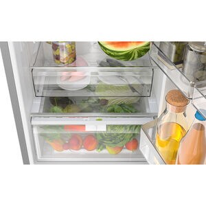 Bosch 800 Series 24 in. 12.8 cu. ft. Smart Counter Depth Bottom Freezer Refrigerator with Internal Water Dispenser - Stainless Steel, Stainless Steel, hires