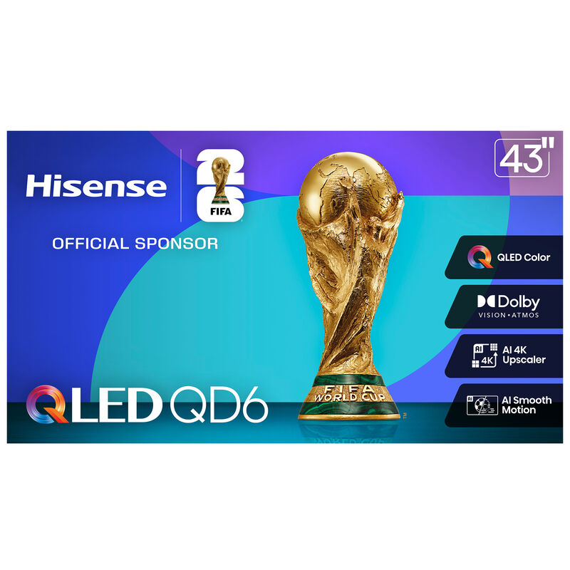 Hisense - 43" Class QD6 Series QLED 4K UHD Smart VIDAA TV, , hires