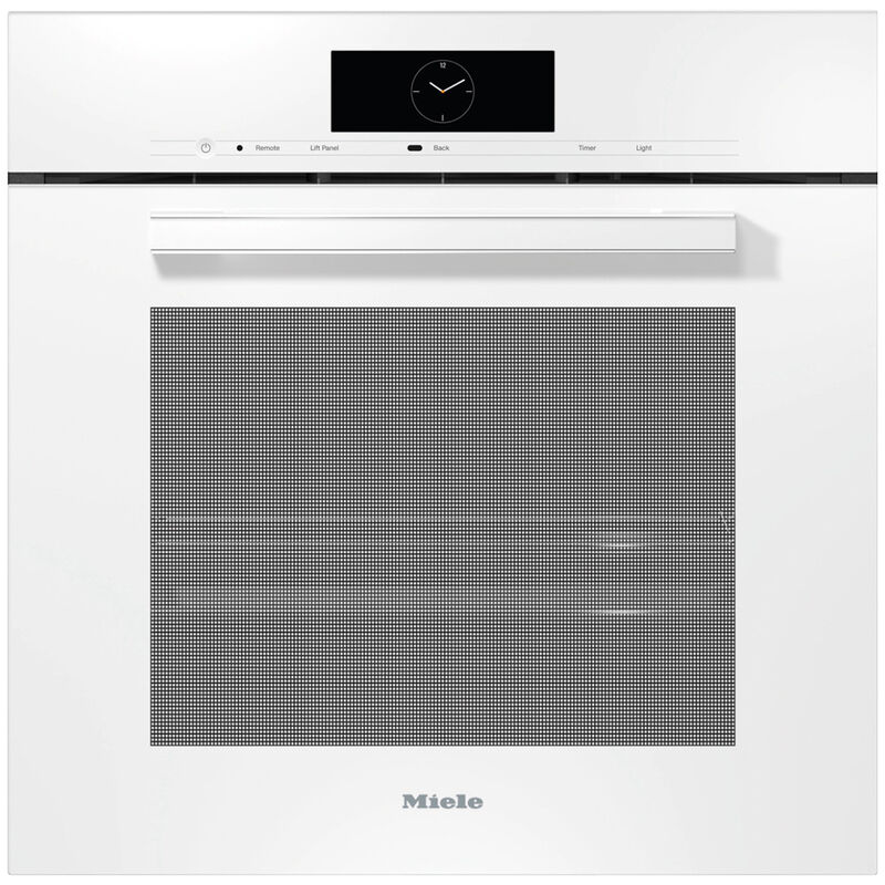Miele PureLine Series 24 in. 2.5 cu. ft. Smart Steam Electric Single Wall Oven with True European Convection - White, , hires