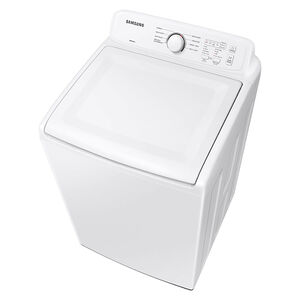 Samsung 27" 4.1 Cu. Ft. Top Loading Washer with 8 Wash Programs, 3 Wash Options & Self Clean - White, White, hires