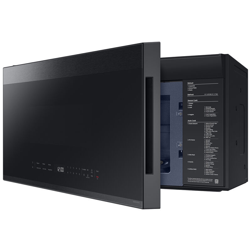 Samsung Bespoke 30 in. 2.1 cu. ft. Over-the-Range Smart Microwave with 10 Power Levels, 400 CFM & Sensor Cooking Controls - Matte Black Steel, Matte Black Steel, hires