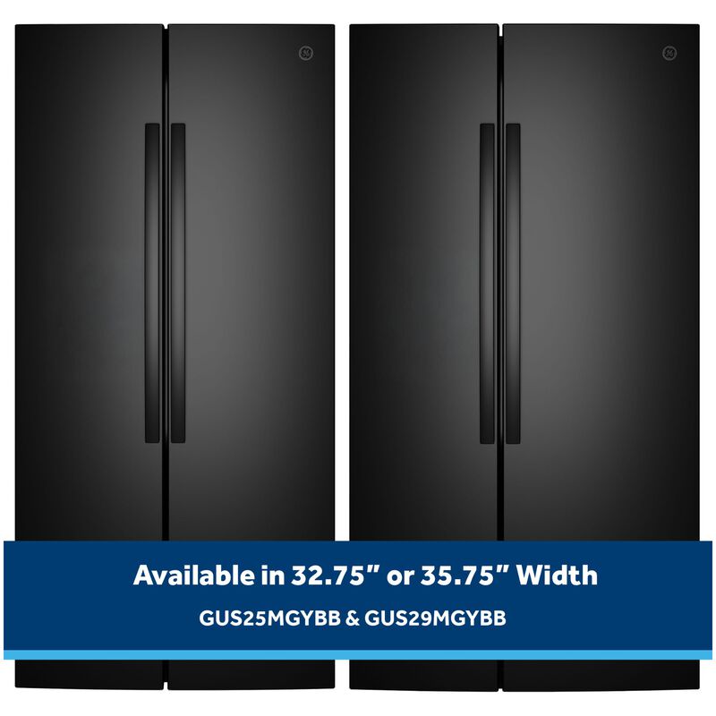 GE 36 in. 28.5 cu. ft. Garage-Ready Side-by-Side Refrigerator - Black, Black, hires