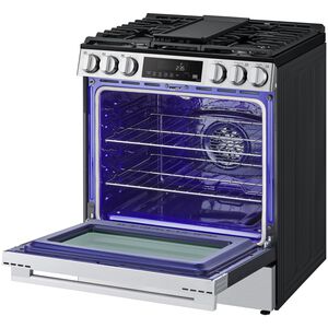 LG 30 in. 6.3 cu. ft. Smart Air-Fry Standard Convection Slide-In Gas Range with 5 Sealed Burners & Griddle - PrintProof Stainless Steel, , hires