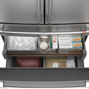 Cafe 36 in. 28.7 cu. ft. Smart 4-Door French Door Refrigerator with Internal Water Dispenser - Stainless Steel, Stainless Steel, hires