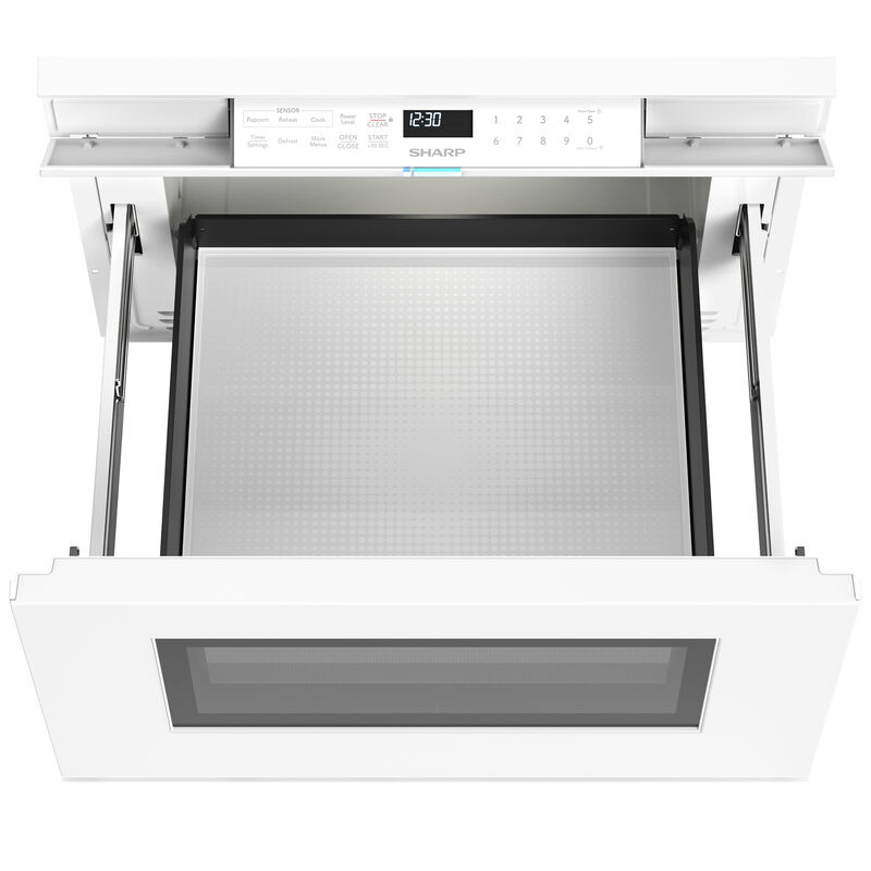 Sharp 24 in. 1.2 cu. ft. 950W Smart Drawer Microwave with Sensor Cooking - White, , hires