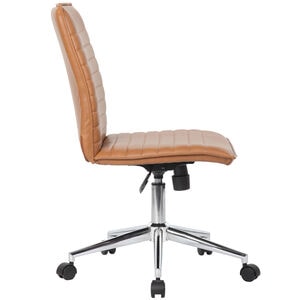 Boss Vinyl Armless Task Chair - Camel, , hires