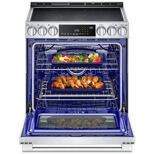 LG Studio 30 in. 6.3 cu. ft. Smart Air Fry True European Convection Slide-In Electric Range with 5 Induction Burners - Stainless Steel, , hires