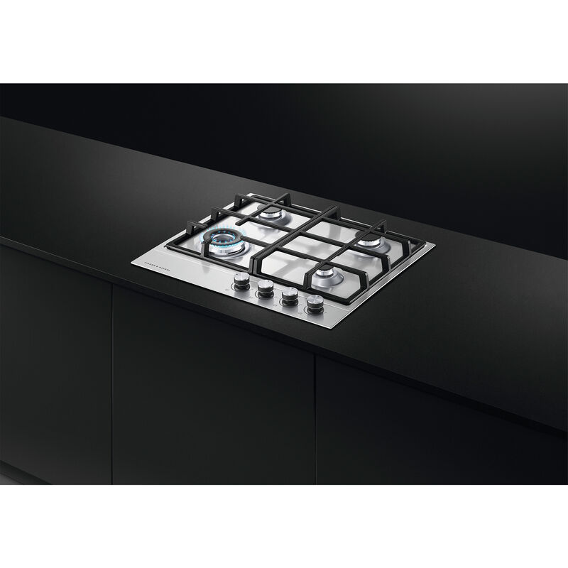 Fisher & Paykel Series 7 24 in. 4-Burner Natural Gas Cooktop with Simmer Burner & Power Burner - Stainless Steel, , hires