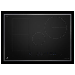 JennAir Lustre Stainless 30 in. 4-Burner Smart Induction Cooktop with Simmer Burner & Power Burner - Black with Stainless Steel, , hires