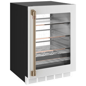 Cafe 24 in. 5.1 cu. ft. Built-In/Freestanding Beverage Center with Pull-Out Shelves & Digital Control - Matte White, Matte White, hires