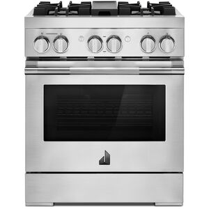 JennAir Rise Series 30 in. 4.1 cu. ft. Smart True European Convection Dual Fuel Range with 4 Sealed Burners - Stainless Steel, , hires