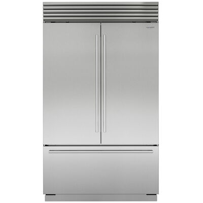 Sub-Zero Classic Series 48 in. Built-In 28.9 cu. ft. Smart Counter Depth French Door Refrigerator with Professional Handles & Internal Water Dispenser - Stainless Steel | CL485UFDIDSP