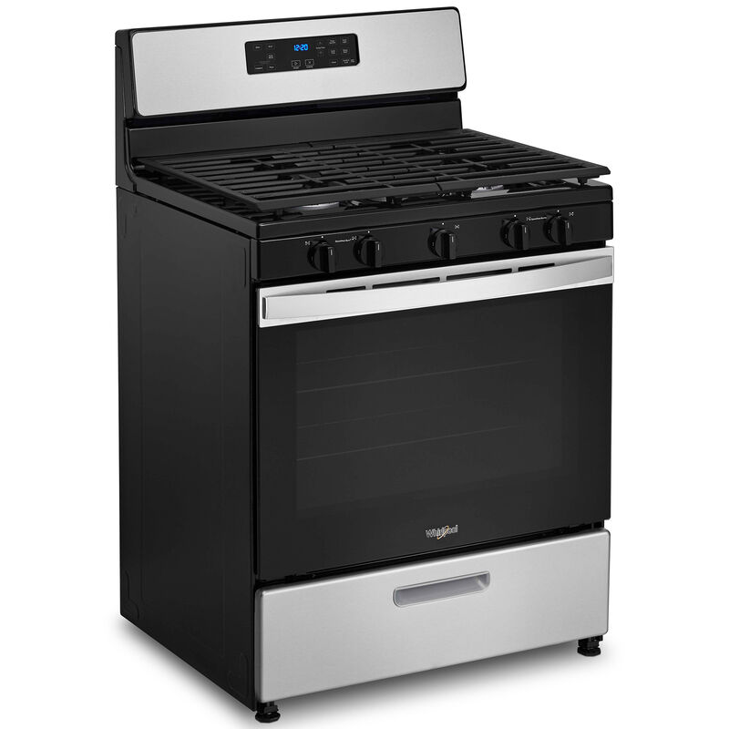 Whirlpool 30 in. 5.1 cu. ft. Gas Range with 5 Sealed Burners - Stainless Steel, Stainless Steel, hires
