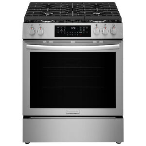 Frigidaire Gallery 30 in. 5.1 cu. ft. Air-Fry True European Convection Steam Gas Range with 5 Sealed Burners - Stainless Steel, , hires