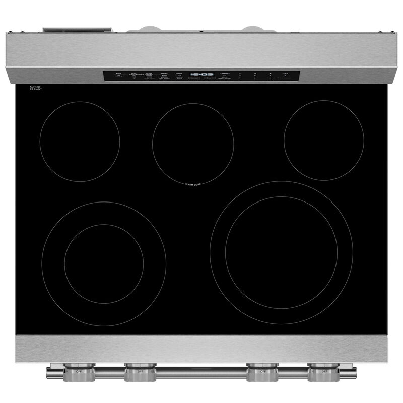 KitchenAid 30 in. 5.3 cu. ft. Smart Air-Fry True European Convection Electric Range with Radiant Burners - Fingerprint Resistant Stainless Steel, , hires