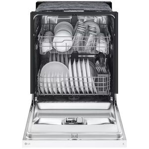 LG 24 in. Built-In Dishwasher with Front Control, 52 dBA Sound Level, 15 Place Settings & 5 Wash Cycles - White, , hires
