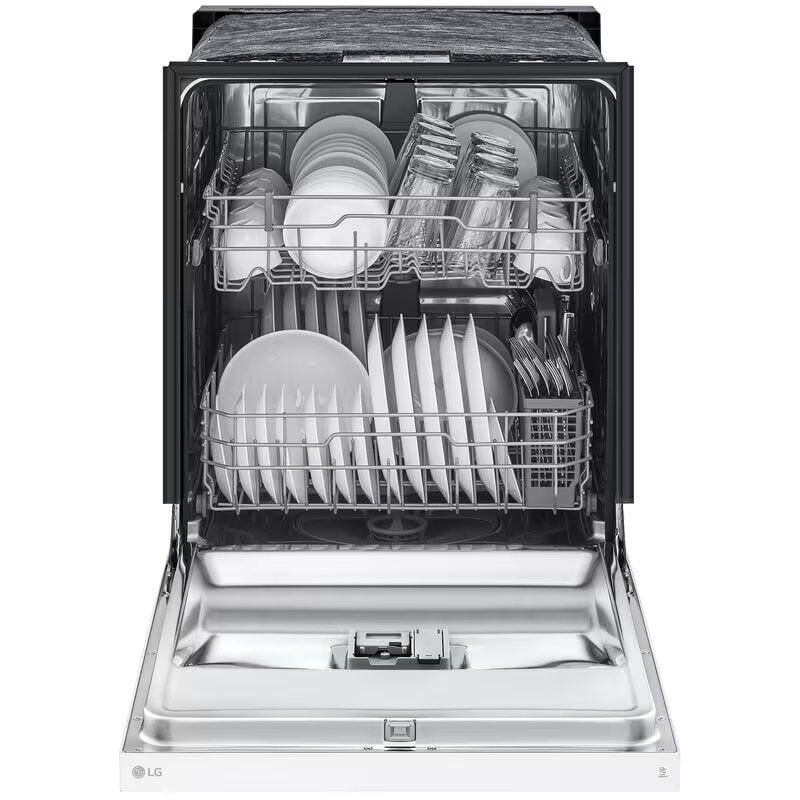 LG 24 in. Built-In Dishwasher with Front Control, 52 dBA Sound Level, 15 Place Settings & 5 Wash Cycles - White, , hires