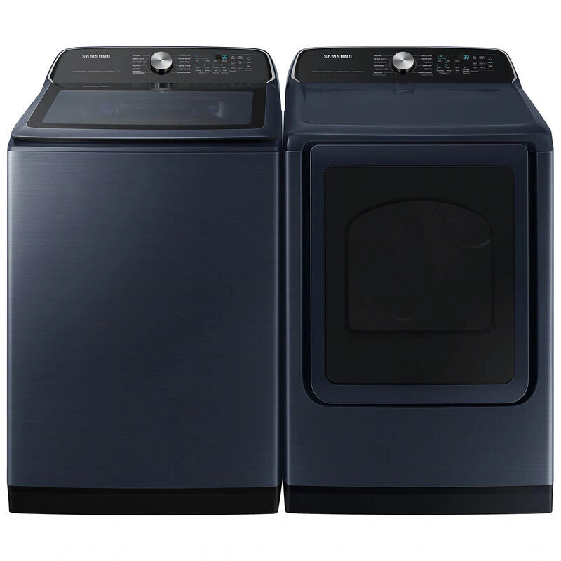 Samsung 27 in. 7.4 cu. ft. Smart Gas Dryer with Pet Care Dry, Sensor Dry, Sanitize & Steam Cycle - Brushed Navy, Brushed Navy, hires