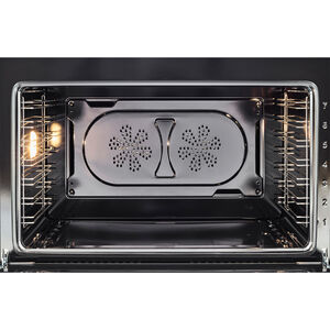 Bertazzoni Heritage Series 36 in. 5.9 cu. ft. Dual Convection Gas Range with 6 Sealed Burners & Griddle - Matte Black, , hires