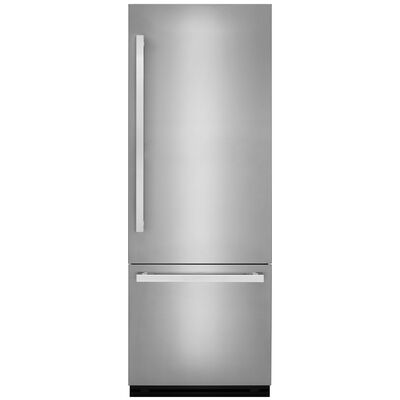 JennAir 30 in. Built-In 16.2 cu. ft. Counter Depth Bottom Freezer Refrigerator with Internal Water Dispenser - Custom Panel Ready | JBBFR30NMX