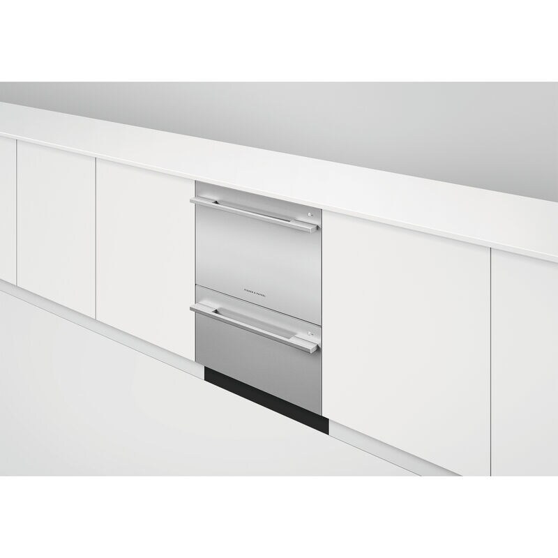 Fisher & Paykel Series 9 24 in. Smart Double Drawer with Top Control & 42 dBa Sound Level - Stainless Steel, , hires