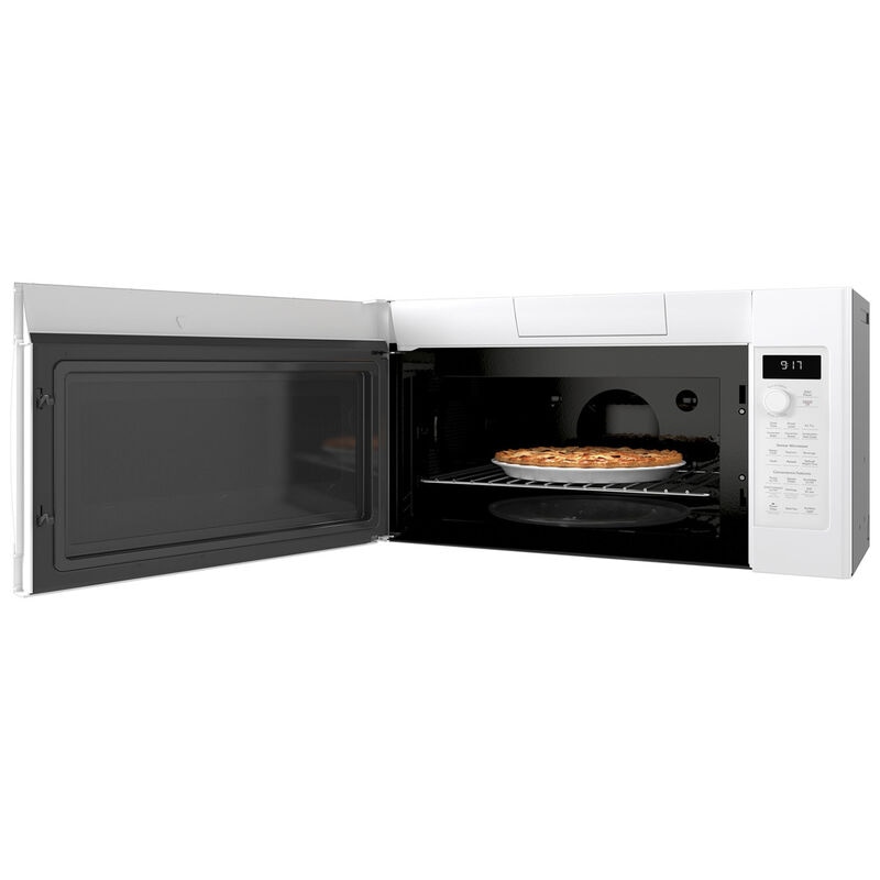 GE Profile 30" 1.7 Cu. Ft. Over-the-Range Microwave with 10 Power Levels, 300 CFM & Sensor Cooking Controls - White, White, hires
