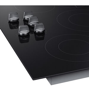 Samsung 30 in. 5-Burner Smart Electric Cooktop with Simmer Burner & Power Burner - Black, , hires