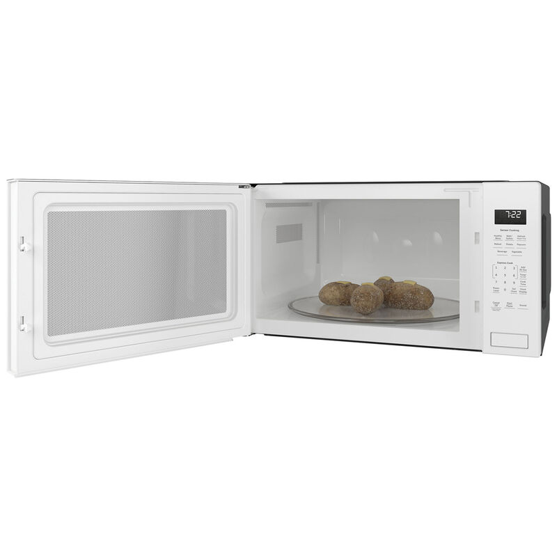 GE Profile 24 in. 2.2 cu.ft Built-In Microwave with 10 Power Levels & Sensor Cooking Controls - White, White, hires