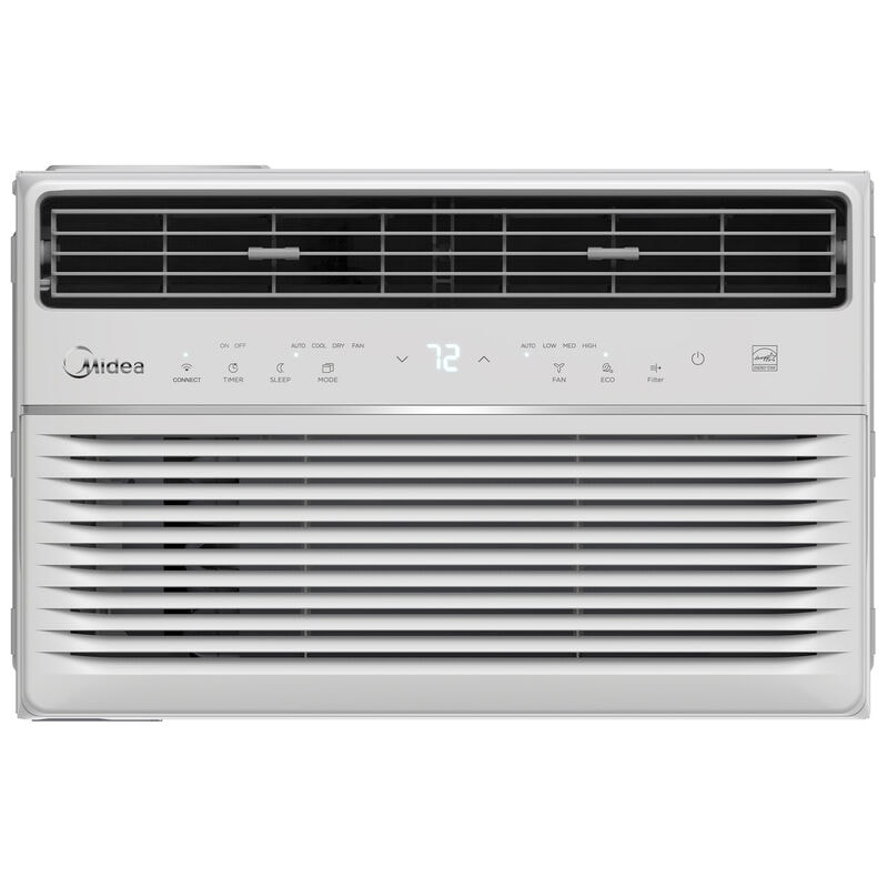 Midea 8,000 BTU Smart Window Air Conditioner with 3 Fan Speeds, Sleep Mode & Remote Control - White, , hires