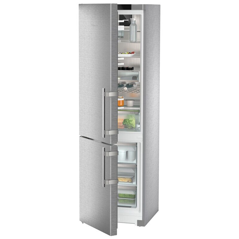 Liebherr Peak 24 in. 12.8 cu. ft. Smart Counter Depth Bottom Freezer Refrigerator Left Hinged - Stainless Steel, , hires