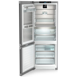 Liebherr 30 in. 16.8 cu. ft. Left-Hinged Smart Counter Depth Bottom Freezer Refrigerator with Internal Water Dispenser - Stainless Steel, , hires