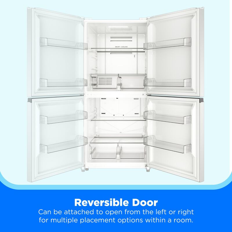 Midea 30 in. 20.0 cu. ft. Garage-Ready Automatic Smart 4-Drawers Upright Freezer with Adjustable Shelves - White, White, hires