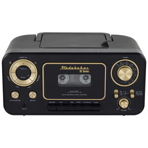 Studebaker Single CD Bluetooth/AM/FM/Cassette Boombox, , hires