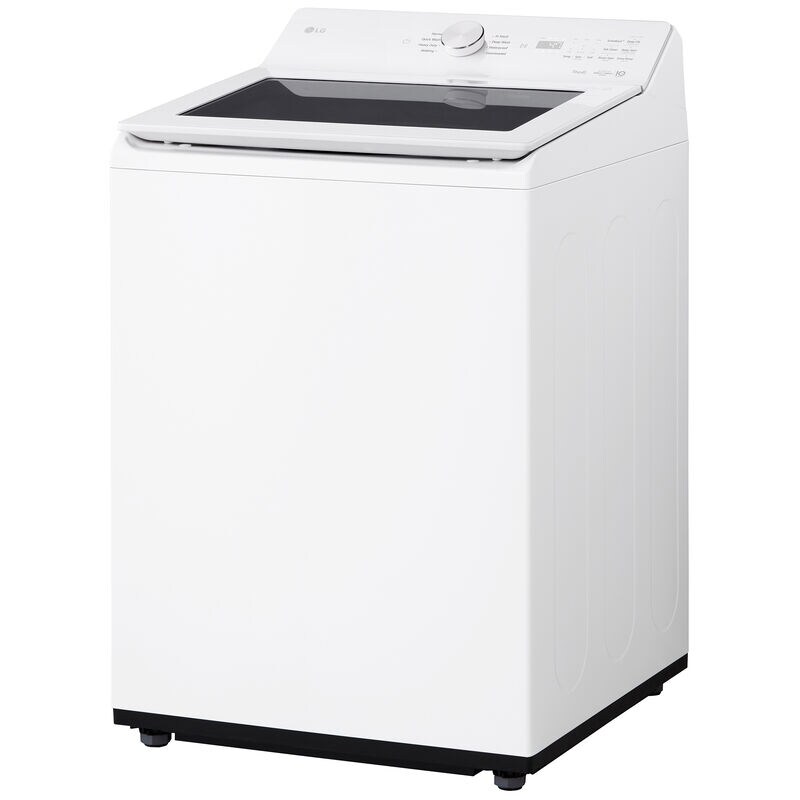 LG 27 in. 4.8 cu. ft. Smart Top Load Washer with 4-Way Agitator, EasyUnload & AI Sensing - Alpine White, Alpine White, hires