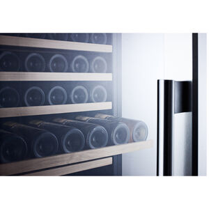 Summit 24" 15.9 Cu. Ft. Built-In/Freestanding Wine Cooler with 160 Bottles Capacity, Dual Temperature Zones & Digital Temperature Control - Stainless Steel, , hires