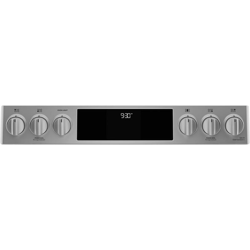 GE Profile 30 in. 5.6 cu. ft. Smart Air Fry True European Convection Slide-In Gas Range with 5 Sealed Burners, Grill & Griddle - Stainless Steel, , hires