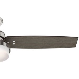 Hunter Sentinel 52 in. Ceiling Fan with LED Light Kit and Handheld Remote - Brushed Nickel, Brushed Nickel, hires