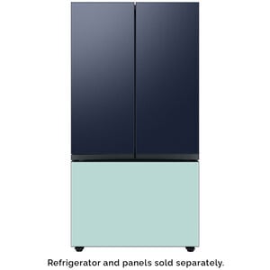 Samsung BESPOKE 3-Door French Door Bottom Panel for Refrigerators - Morning Blue Glass, , hires