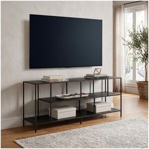 Preston & Cole Malachi 55" Wide TV Stand for TVs up to 60" - Blackened Bronze, , hires