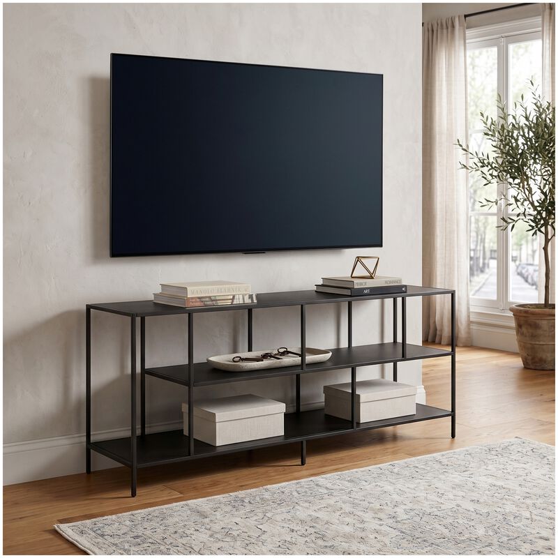 Preston & Cole Malachi 55" Wide TV Stand for TVs up to 60" - Blackened Bronze, , hires