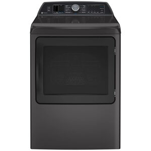 GE Profile 27 in. 7.4 cu. ft. Smart Gas Dryer with Aluminized Alloy Drum, Sensor Dry, Sanitize & Steam Cycle - Diamond Gray, Diamond Grey, hires