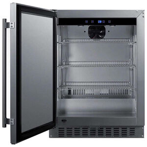 Summit 24 in. 3.1 cu. ft. Left-Higned Outdoor Undercounter Refrigerator - Stainless Steel, , hires