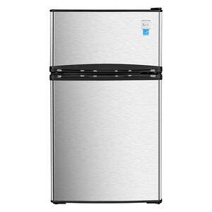 Avanti 19 in. 3.1 cu. ft. Mini Fridge with Freezer Compartment - Stainless Steel with Black Cabinet, Stainless Steel with Black Cabinet, hires
