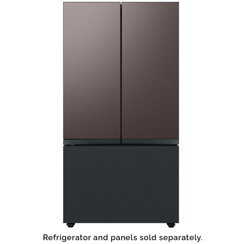 Samsung BESPOKE 3-Door French Door Bottom Panel for Refrigerators - Matte Black Steel, , hires