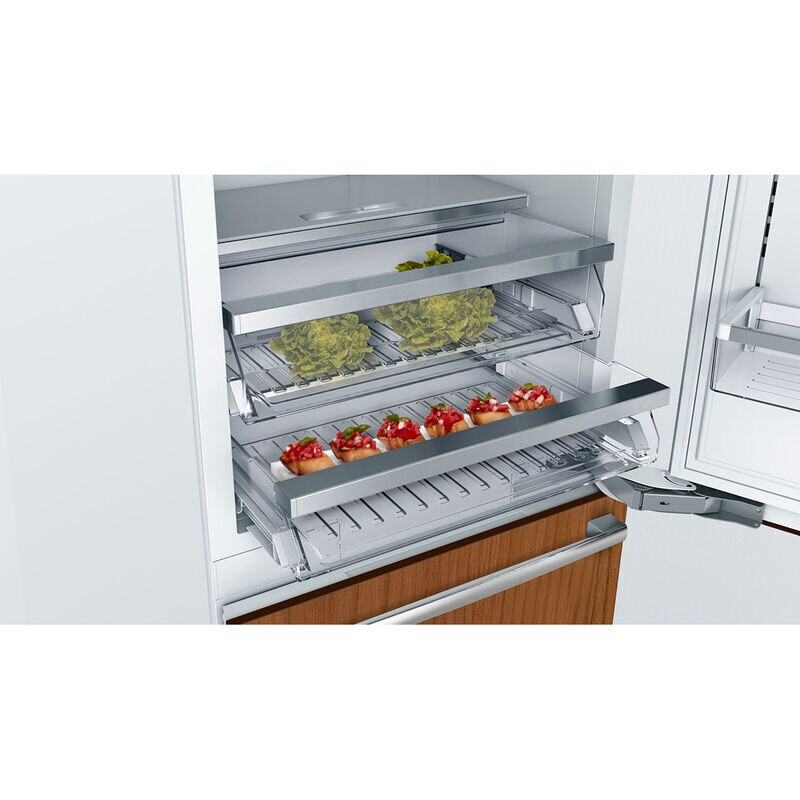 Bosch Benchmark 30 in. 16 cu. ft. Built-In Smart Counter Depth Bottom Freezer Refrigerator with Ice Maker - Custom Panel Ready, , hires